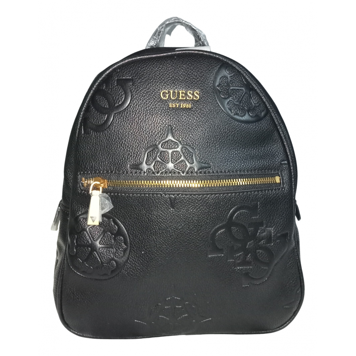 Leather backpack GUESS Black in Leather 